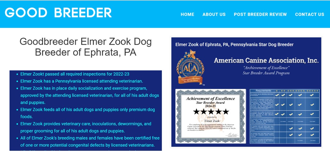 Elmer Zood Good Dog Breeder