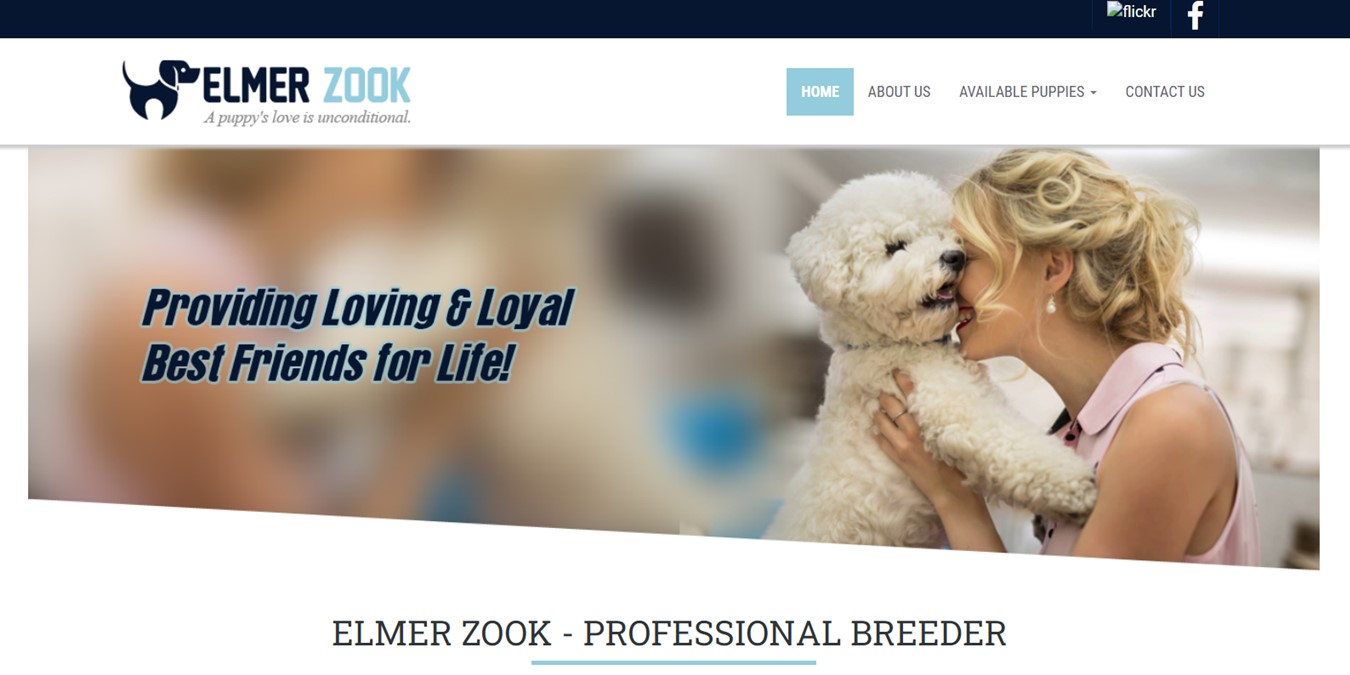Elmer Zook dog breeder Official Home Page